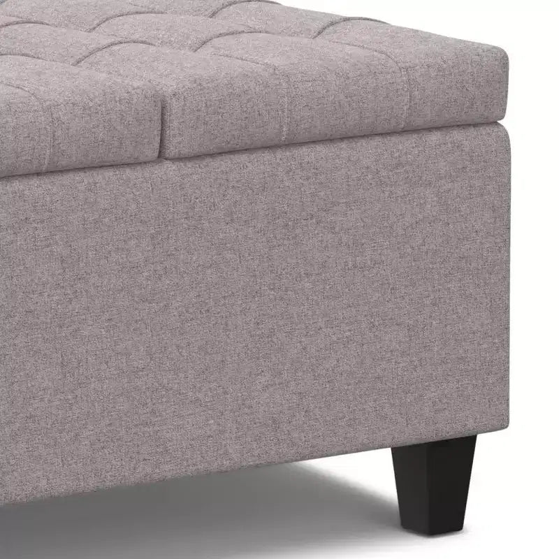 Petit pouf de rangement table basse carré