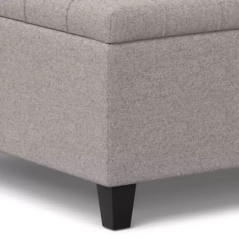 Petit pouf de rangement table basse carré
