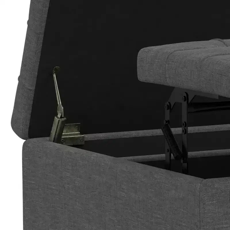 Petit pouf de rangement table basse carré