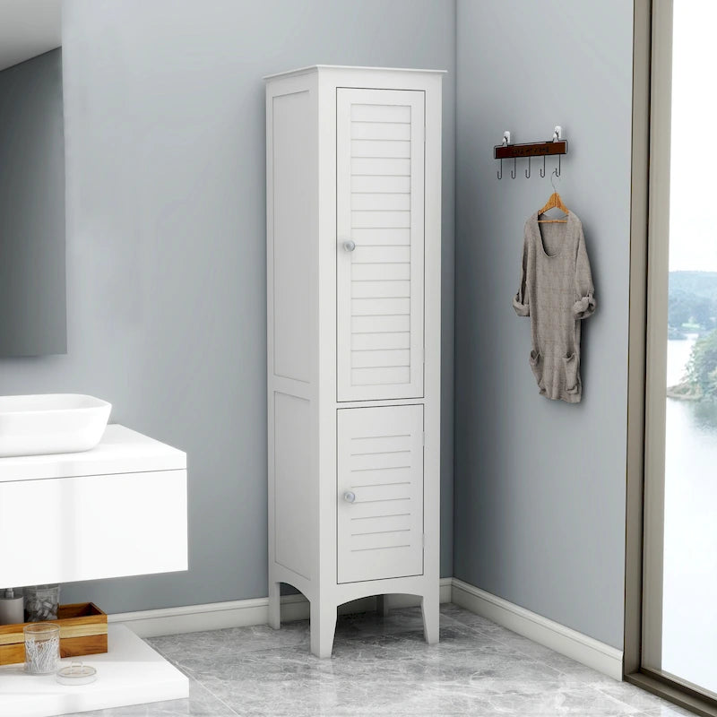 Meuble de salle de bain étroit sur pied à 5 niveaux