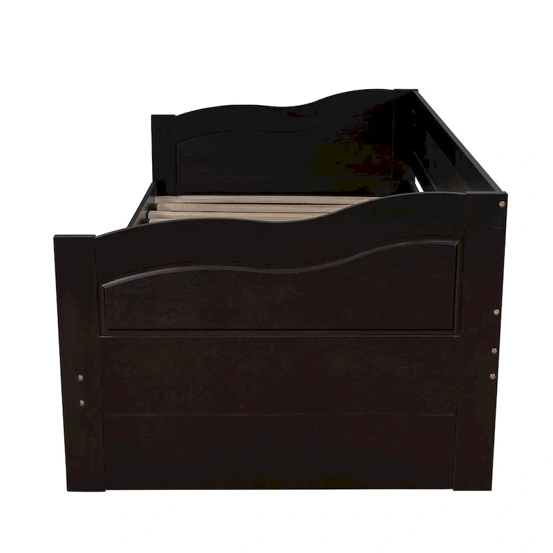 Lit de repos en bois avec lit gigogne