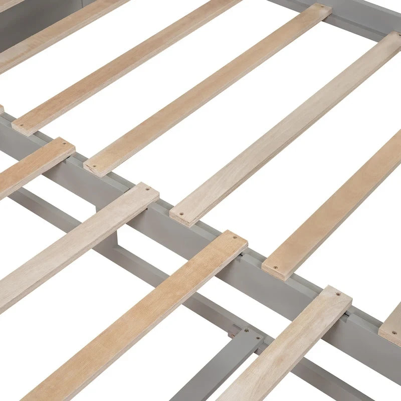 Lit de repos en bois avec lit gigogne