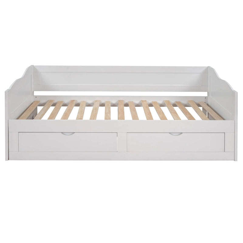 Lit de repos en bois avec lit gigogne