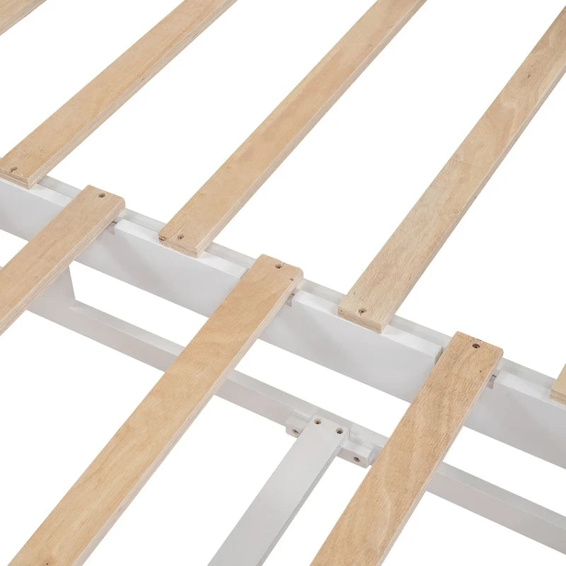 Lit de repos en bois avec lit gigogne