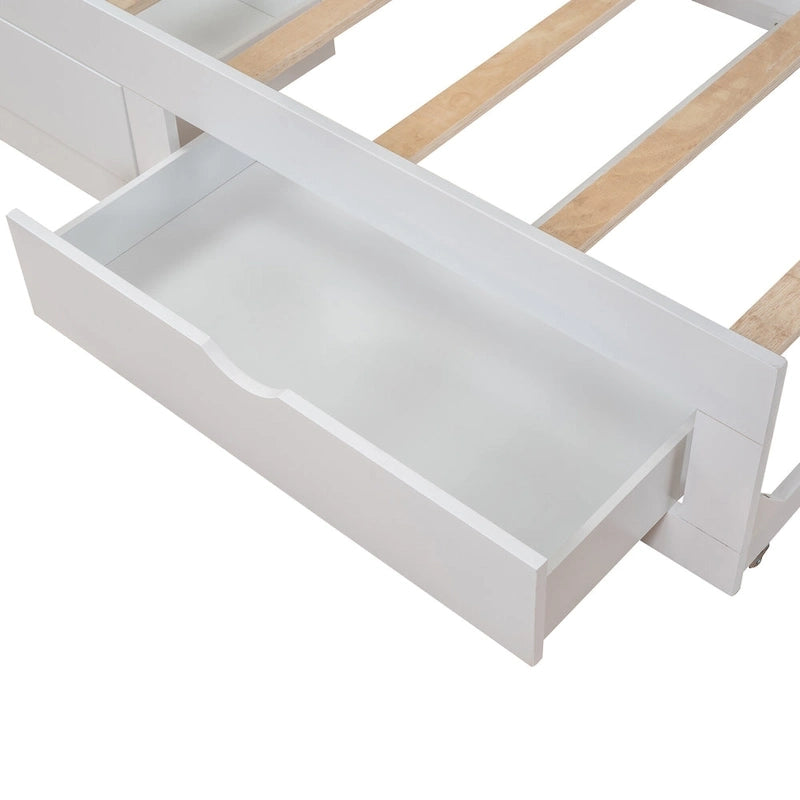Lit de repos en bois avec lit gigogne
