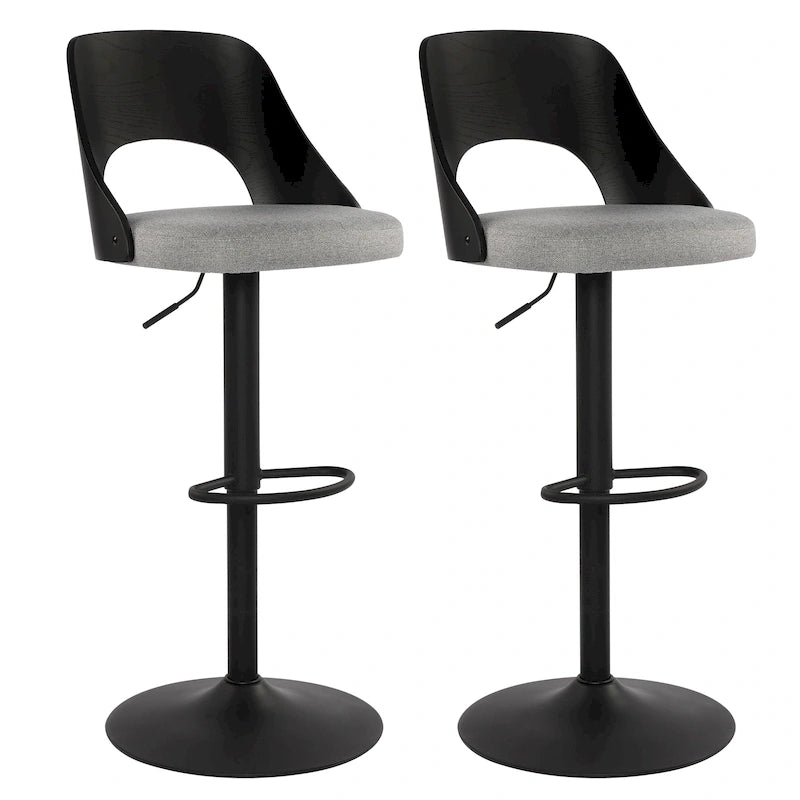 Lot de 2 tabourets de bar pivotants réglables