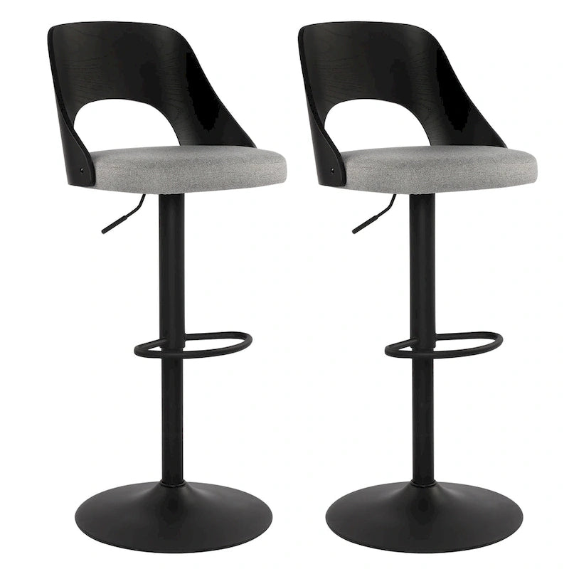 Lot de 2 tabourets de bar pivotants réglables