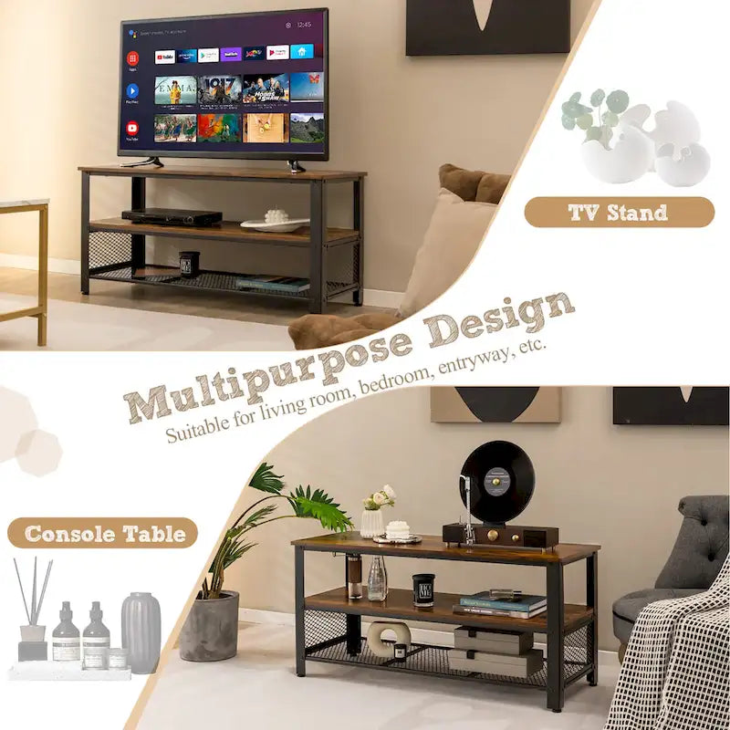 Meuble TV en bois jusqu'à 50 pouces