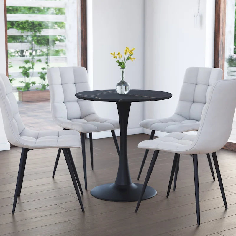 Table de bistrot ronde avec pied central