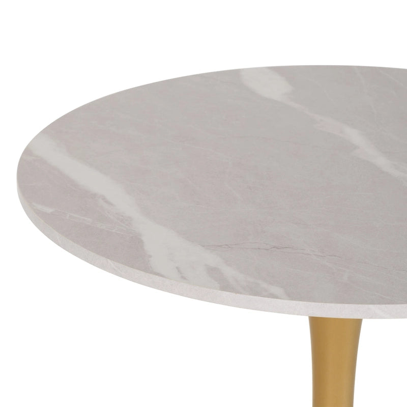 Table de bistrot ronde avec pied central
