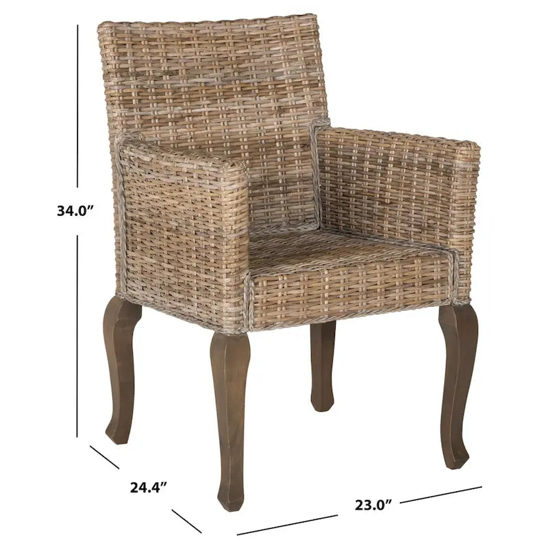 Chaise de salle à manger naturelle (Lot de 2)