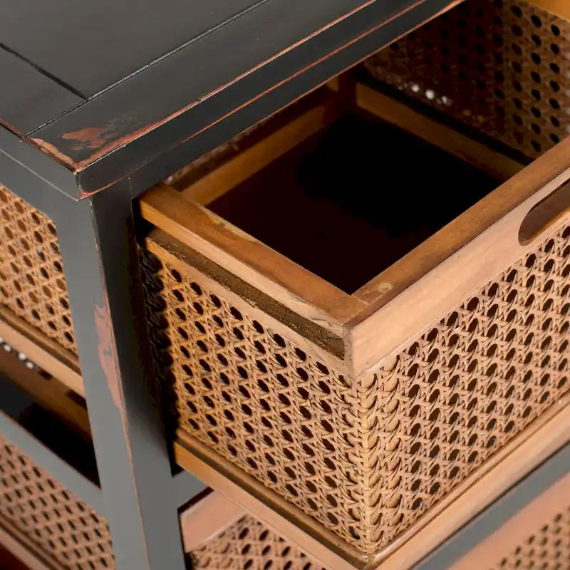Meuble de rangement blanc à 4 tiroirs