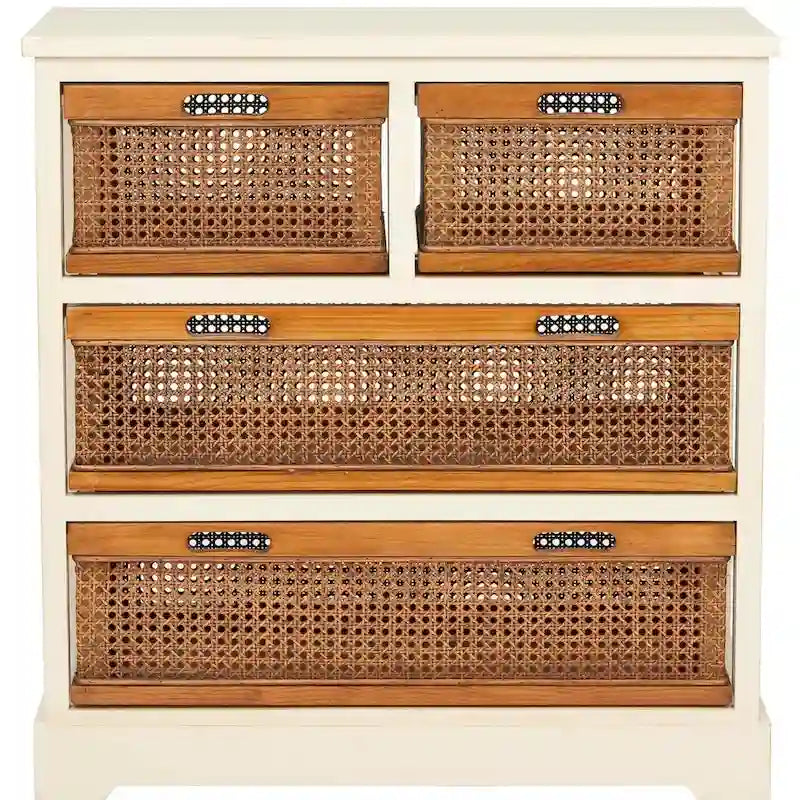 Meuble de rangement blanc à 4 tiroirs