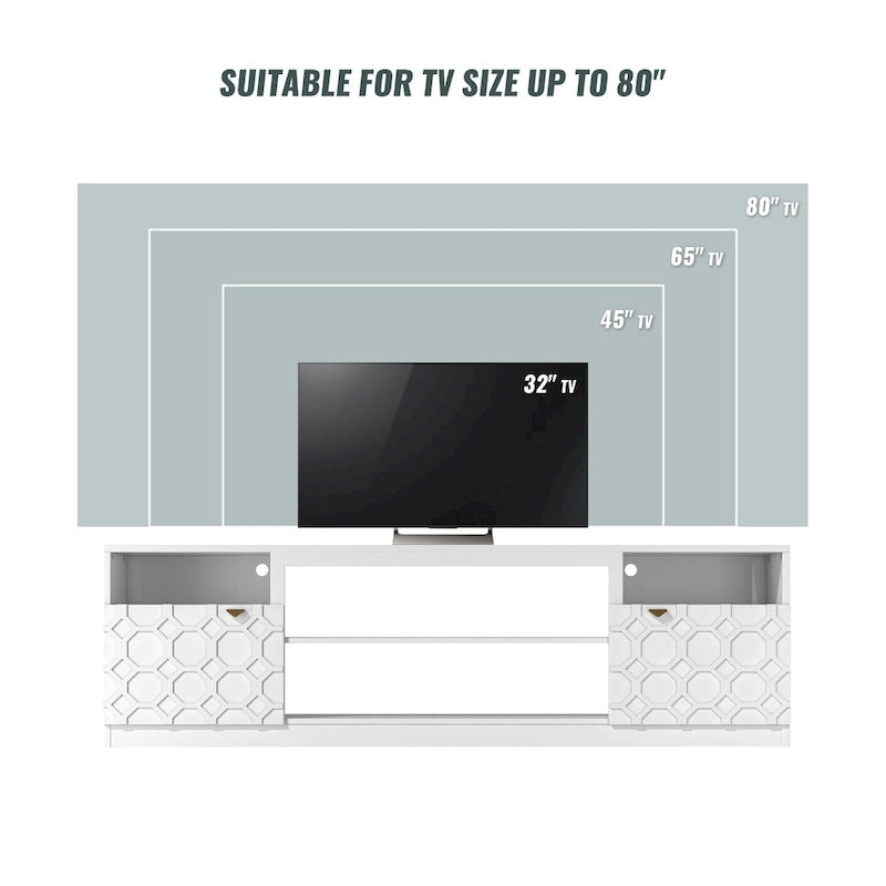 Meuble TV laqué brillant de 70 cm