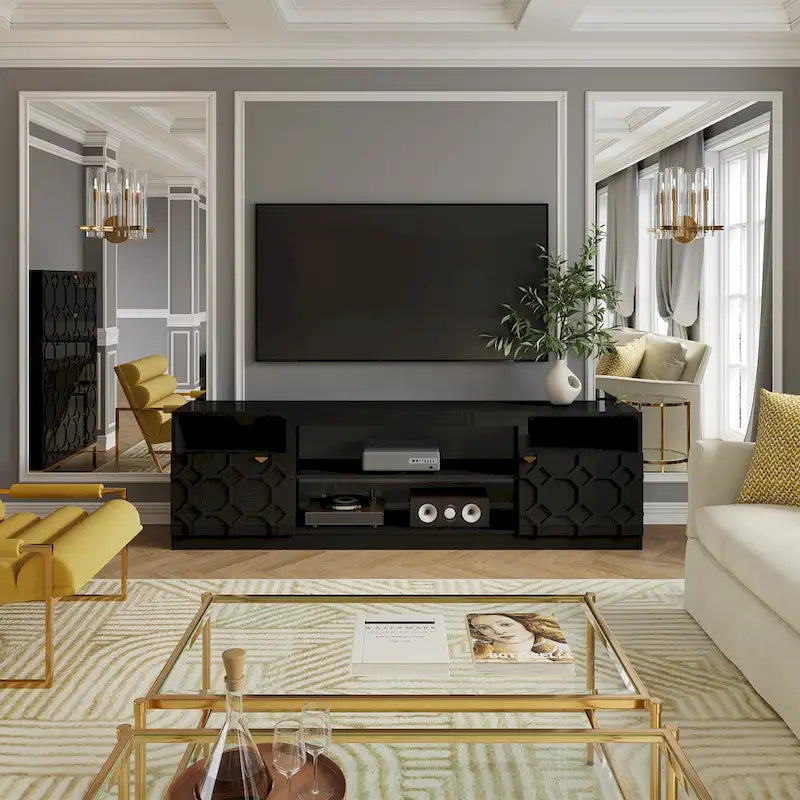 Meuble TV laqué brillant de 70 cm