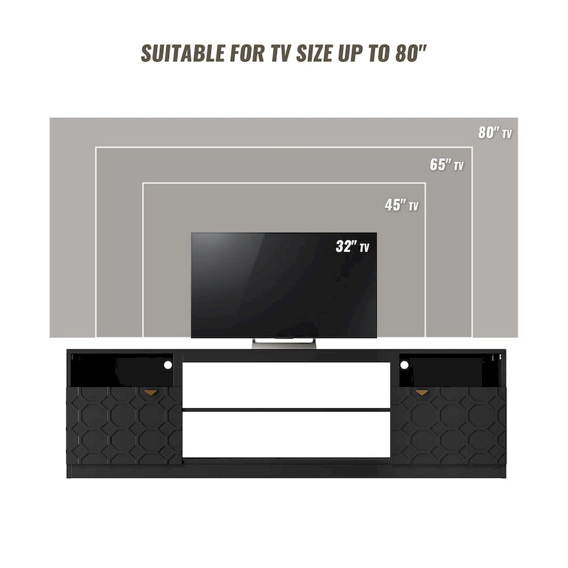Meuble TV laqué brillant de 70 cm