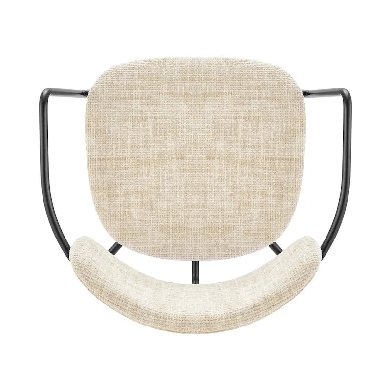 Chaise de salle à manger en tissu avec accoudoirs, (lot de 2)