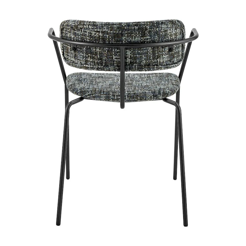 Chaise de salle à manger en tissu avec accoudoirs, (lot de 2)