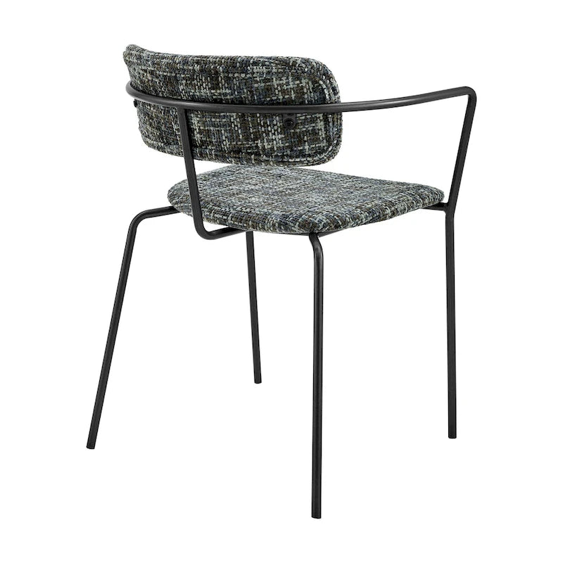 Chaise de salle à manger en tissu avec accoudoirs, (lot de 2)