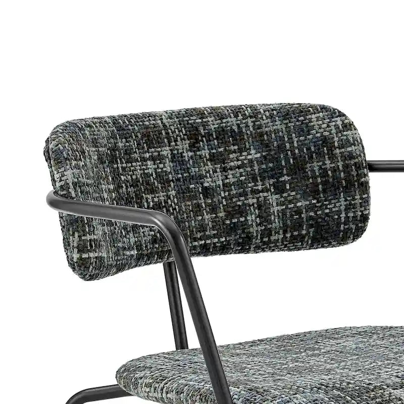 Chaise de salle à manger en tissu avec accoudoirs, (lot de 2)