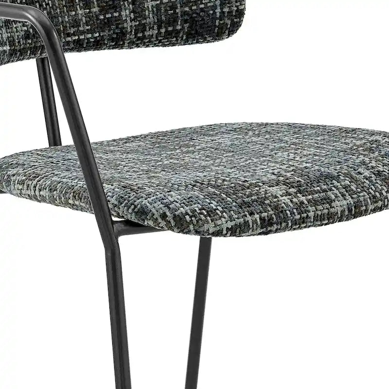 Chaise de salle à manger en tissu avec accoudoirs, (lot de 2)
