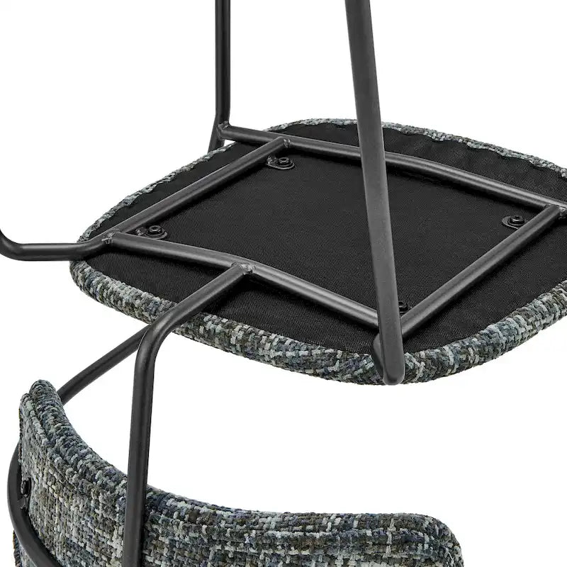 Chaise de salle à manger en tissu avec accoudoirs, (lot de 2)