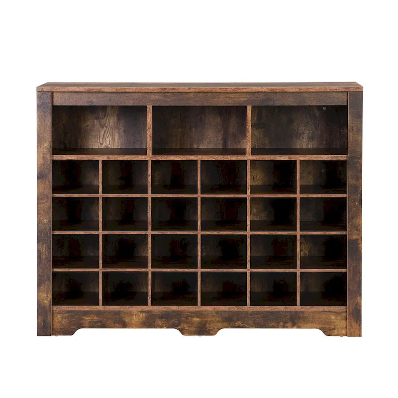 Console Cubby, Meuble à chaussures avec base incurvée