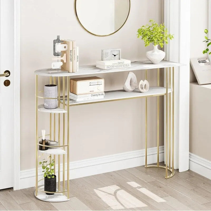 Console dorée Tables d'appoint étroites