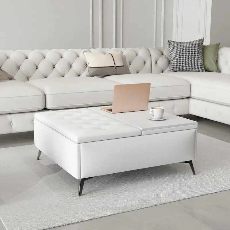 Banc de rangement carré large Table basse