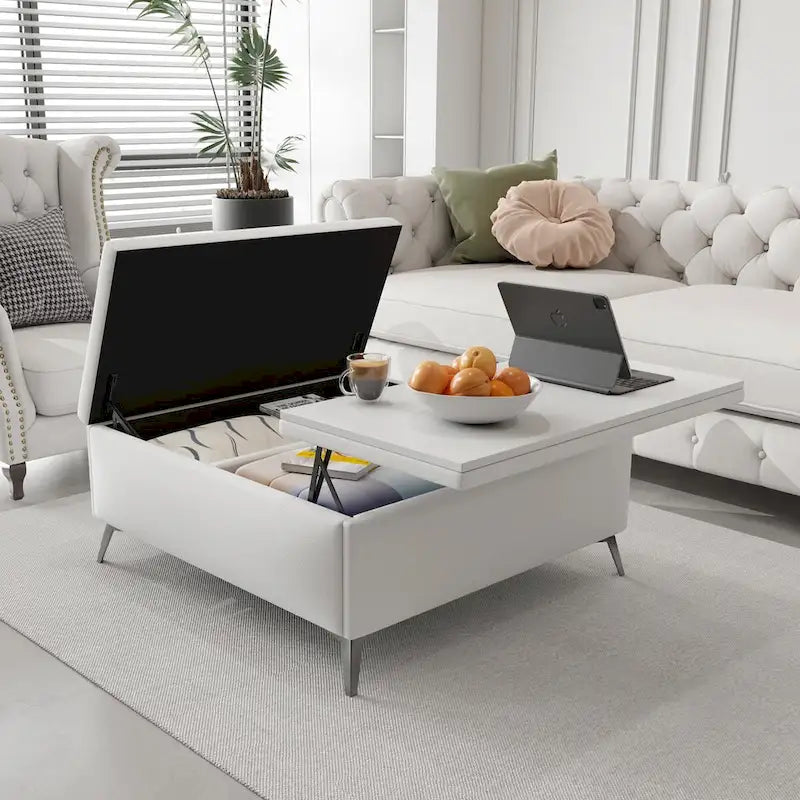 Banc de rangement carré large Table basse