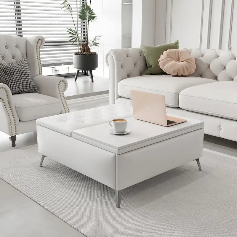 Banc de rangement carré large Table basse