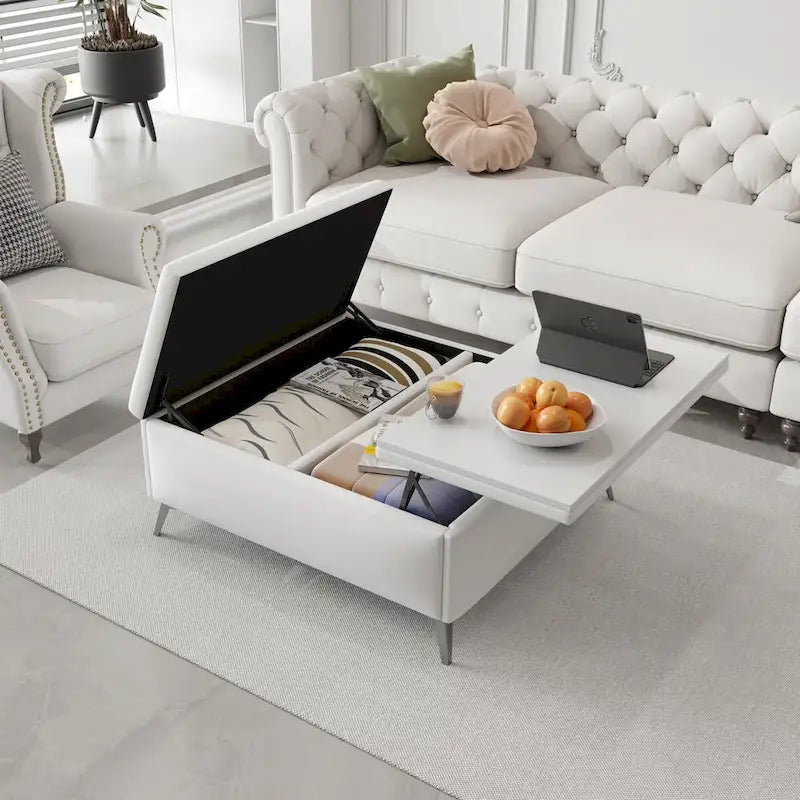 Banc de rangement carré large Table basse
